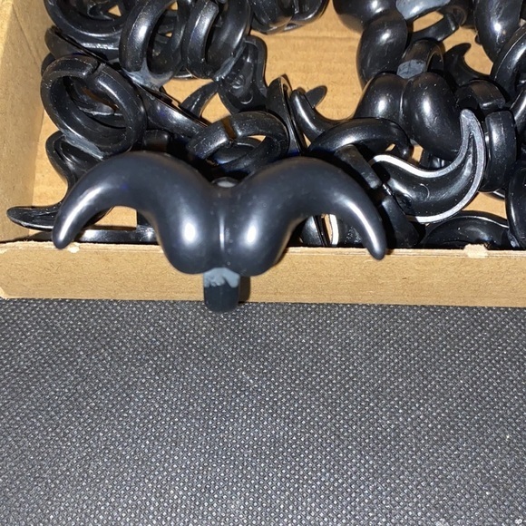 Plastic Finger Moustache Black One Size - Picture 2 of 3